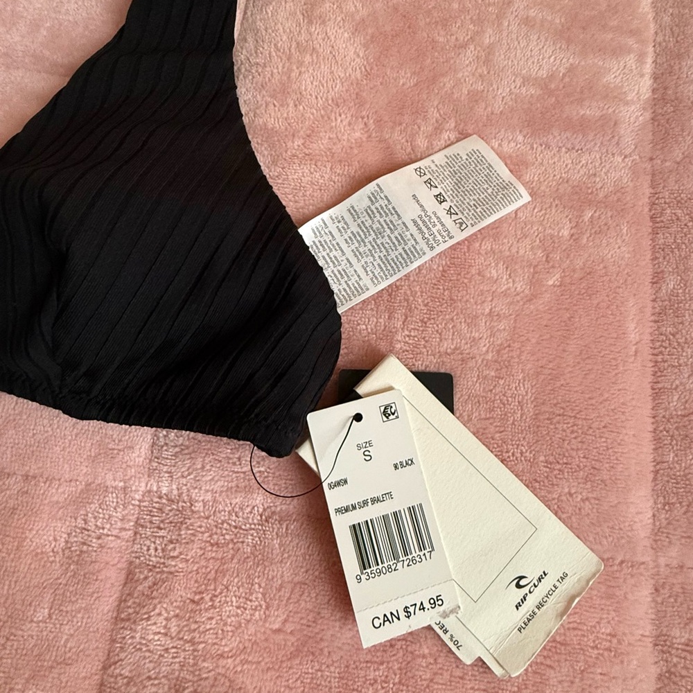 Black Ribbed Bikini Set - Picture 3 of 9